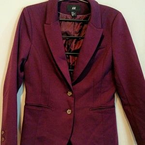 Burgundy H&M Blazer